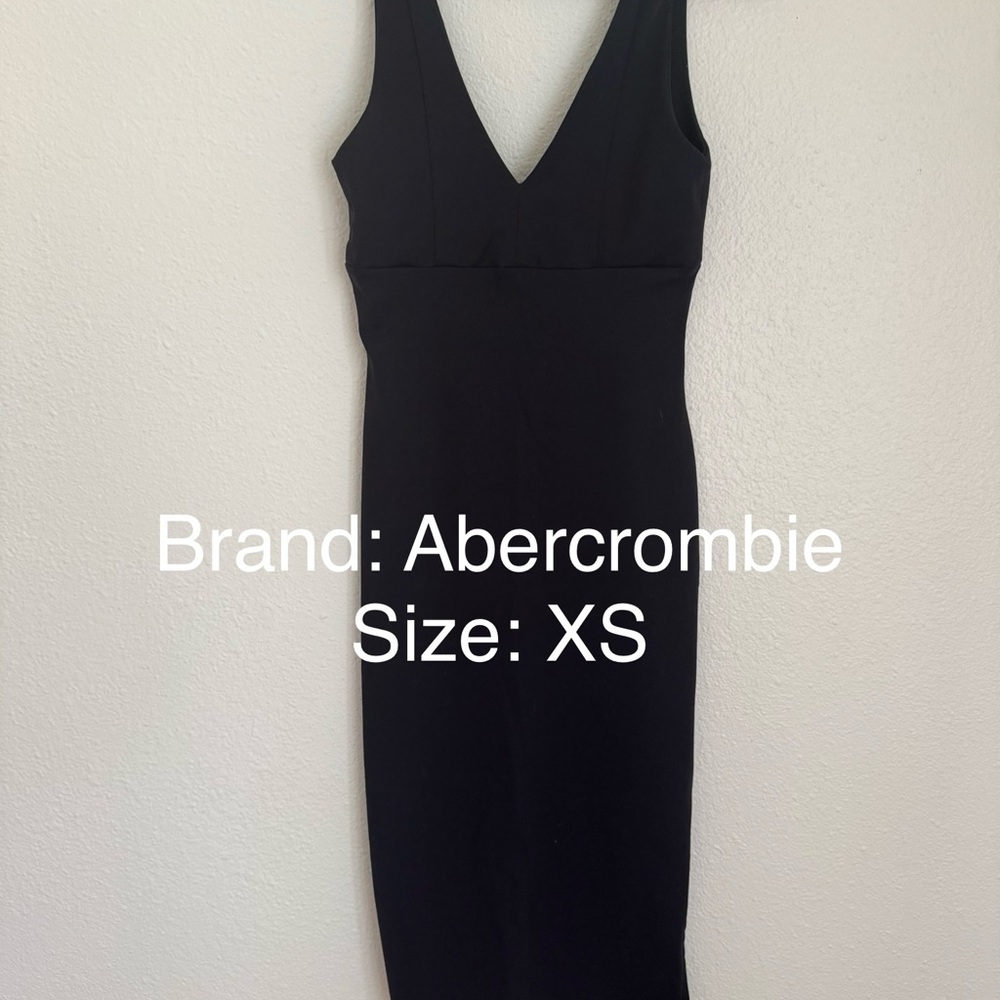 Abercrombie & Fitch Classic Black Midi Dress